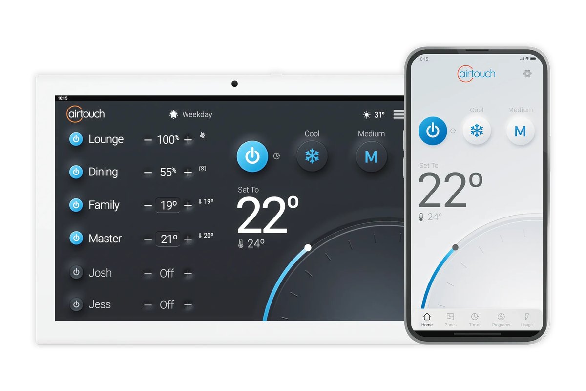 AirTouch 5 smart air conditioning control panels